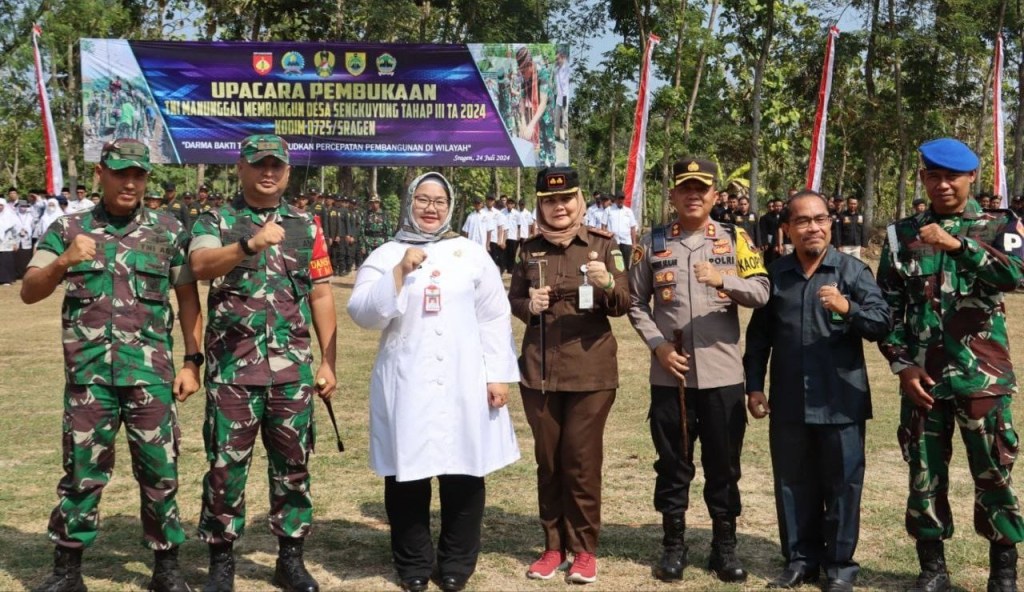 Kapolres Sragen Hadir dan Dukung Pelaksanaan TMMD Tahap III di Desa Pare&nbsp;Mondokan